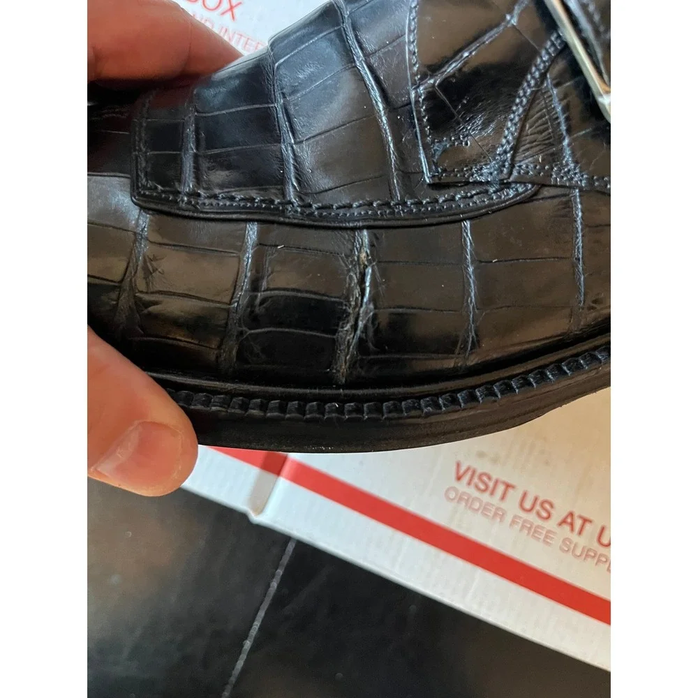 Paolo De Marco Mens Genuine Alligator Monk‎ Strap